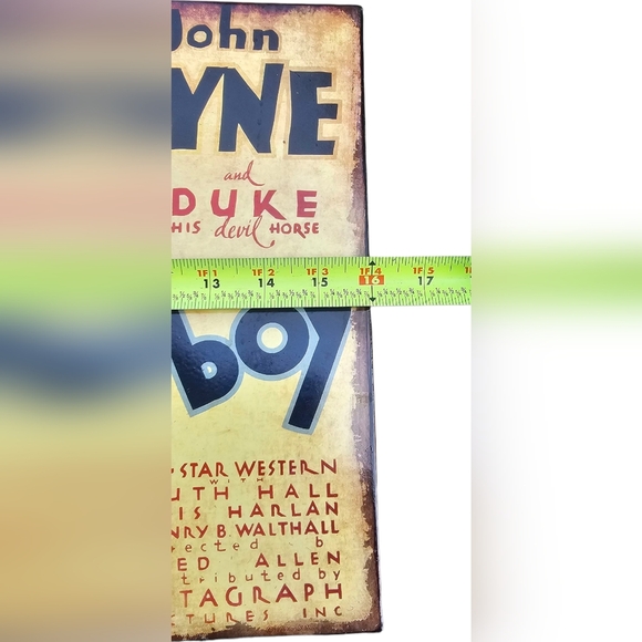 John Wayne  & Duke Metal Western Movie Poster Distressed Vintage Look 12x16 - Picture 6 of 7